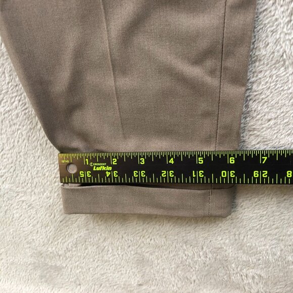 H&M Men's Trousers 33W 34x28 Measured Slim Fit Brown Recycled Polyester - Picture 8 of 16